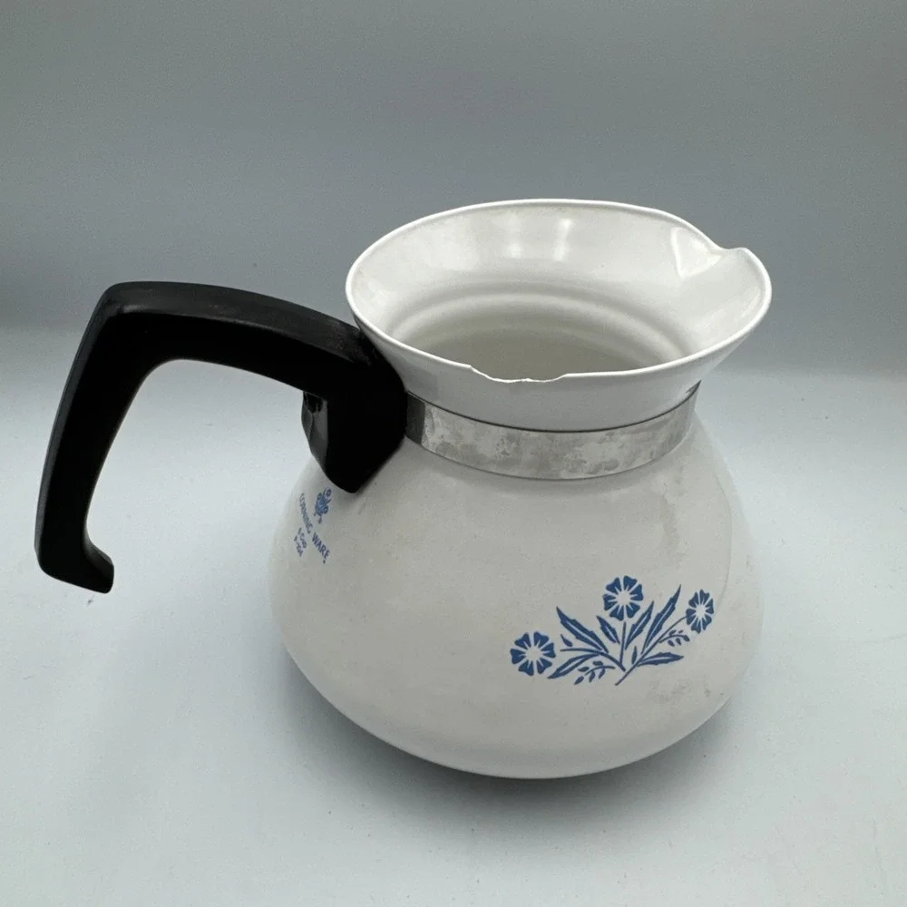 Vtg Corning Ware Blue Cornflower Kettle 6 Cup Tea Pot P-104 without Lid - Read!